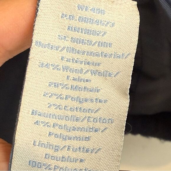 Boden Navy Wool Mohair Mid-Length Coat 2 - Picture 7 of 9